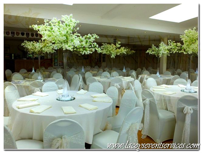 Wedding flowers florist Essex London Centrepiece Hire, table decorations, Event Decorators, Prop Hire blossom tree hire